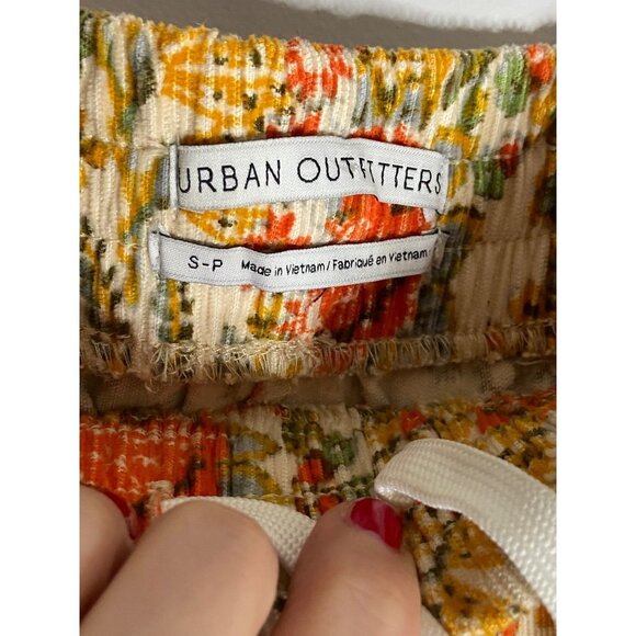 Urban Outfitters Penelope Floral High Rise Corduroy Pants-sz Small - Picture 5 of 11